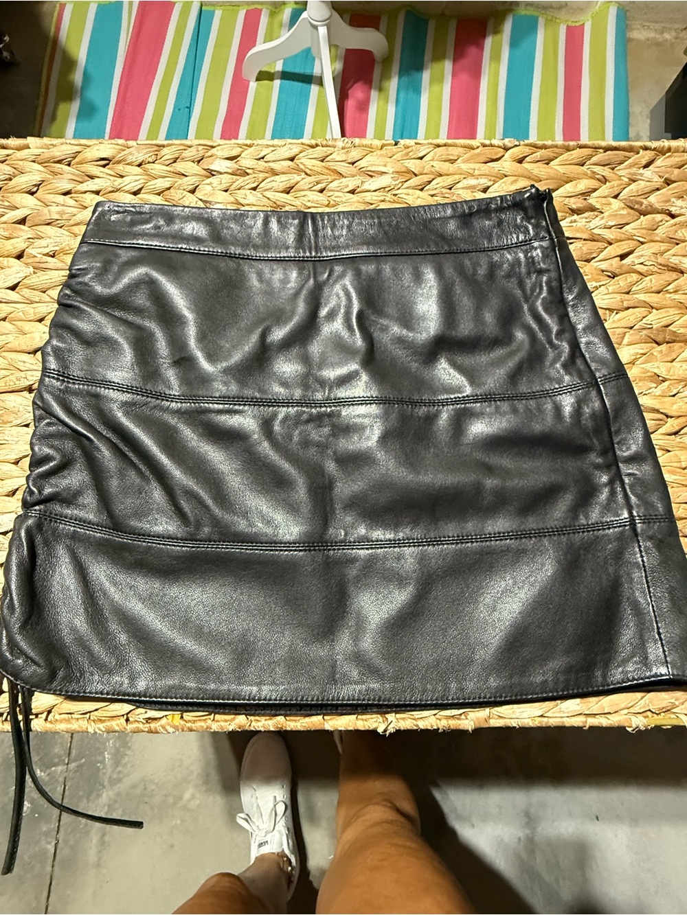 Zadig and Voltaire Leather Mini Skirt - Women's Sleek A-Line